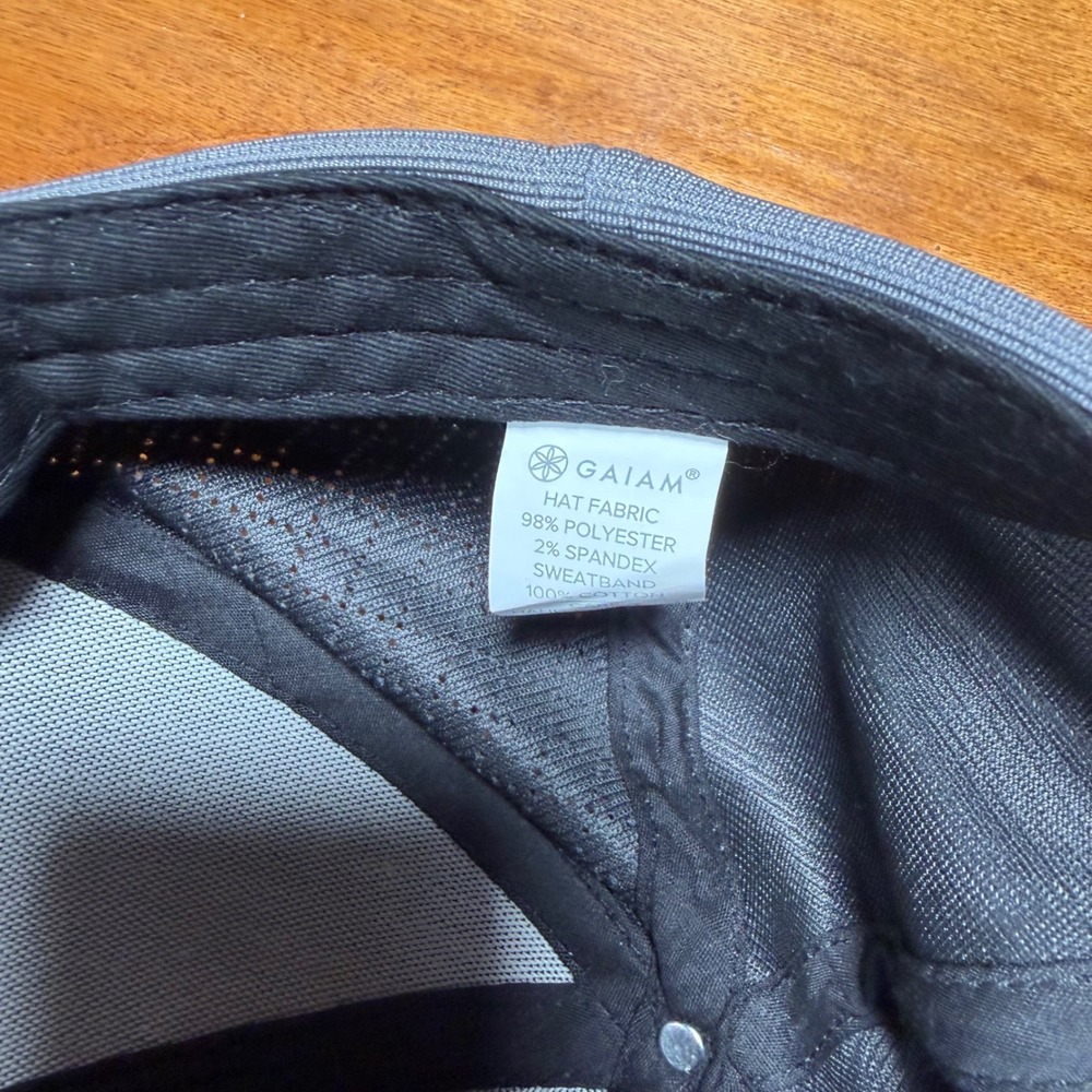 Gaiam Baseball Hat Unisex OS Grey Perforated Performance Adjustable Strapback - Picture 9 of 10